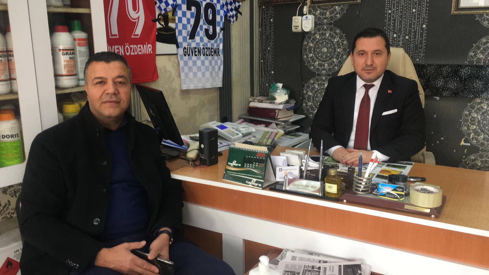 BAŞKAN TÜRK, GÜVEN ÖZDEMİR İLE KİLİS BELEDİYESPOR'U KONUŞTU