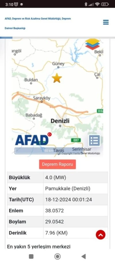 4.0 şiddetinde deprem!