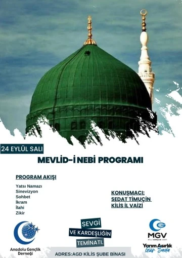 AGD'den Mevlidi Nebi programı