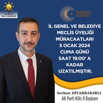 Ak Parti’de meclis üyeliği başvurusu uzatıldı