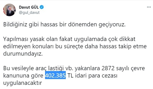 ARAÇ LASTİĞİ YAKANLARA 402 LİRA PARA CEZASI KESİLECEK