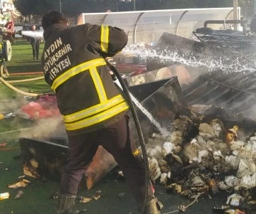 Aydın Büyükşehir Belediyesi itfaiye ekipleri Gaziantep'teki yangına müdahale etti