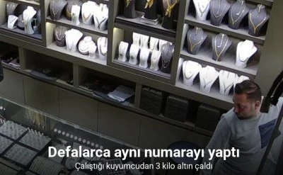 Çalıştığı kuyumcudan 3 kilo altın çaldı, &quot;Şeytana uydum&quot; dedi