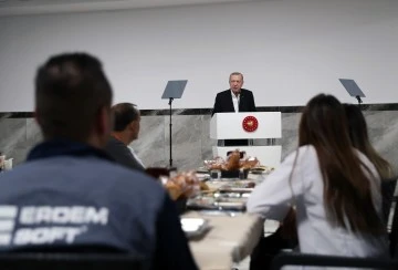 CUMHURBAŞKANI ERDOĞAN İŞÇİLER İLE BULUŞTU