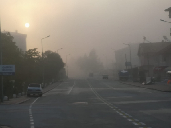 Denizli’de yağışın ardından sis etkili oldu
