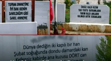 Depremde ölenlerin mezar taşlarındaki her bir yazı hüzne boğuyor