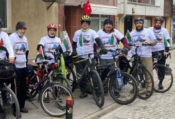 Destek için 41 saat pedal çevirdiler