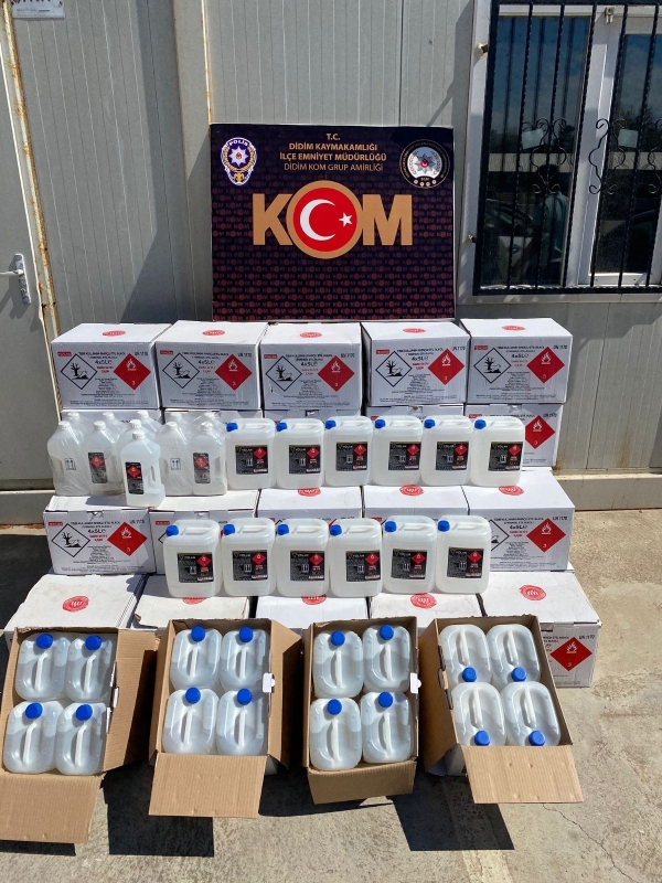 Didim’de 862 litre etil alkol ele geçirildi
