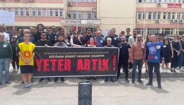 Eğitim-Sen ve Eğitim-İş Sendikasından ortak basın açıklaması: Artık yeter! Can korkusuyla çalışmak istemiyoruz!