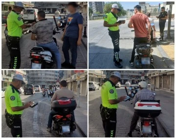 Gaziantep'te motosiklet sürücülerine sıkı denetim