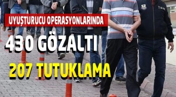 Gaziantep’te uyuşturucu operasyonlarında 207 kişi tutuklandı