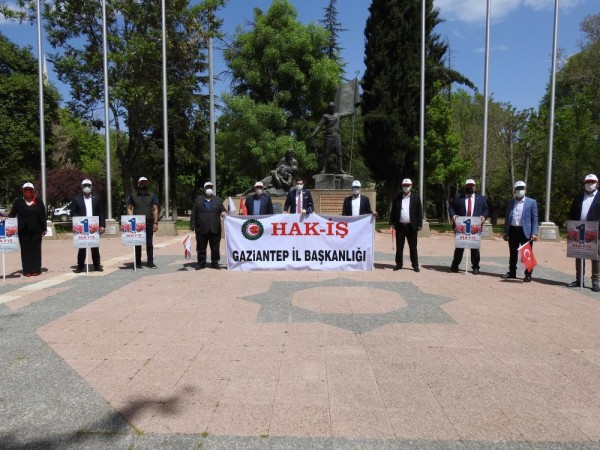 GAZİANTEP'TE SESSİZ SEDASI 1 MAYIS İŞÇİ BAYRAMI KUTLAMASI