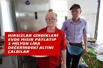 Hırsızlar evde mısır patlatıp 1 milyon vurgun yaptılar