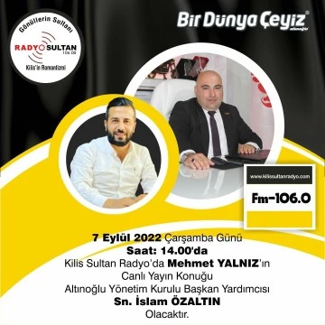 İslam Özaltın, Mehmet Yalnız’ın canlı yayın konuğu olacak