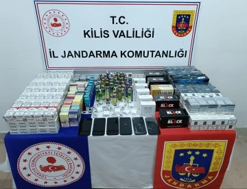 Jandarma Yol Kontrolünde kaçak sigaraya el koydu