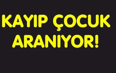 Kayıp çocuk aranıyor