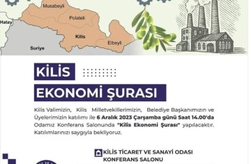 Kilis Ekonomi Şurası yapılacak