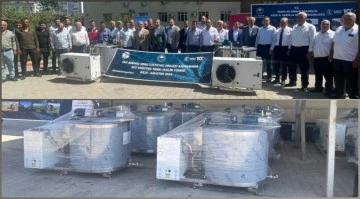 Kilis’te 50 besiciye 500 litre kapasiteli süt soğutma tankı dağıtıldı