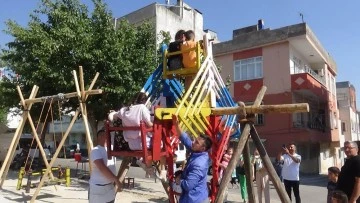 Kilis'te çocuklar 'Bayram Yeri'nde gönüllerince eğlendi