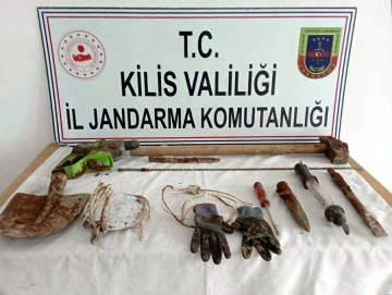 Kilis'te kaçak kazıya jandarma engeli