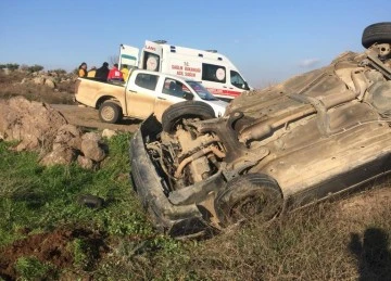 Kilis'te uzman çavuş aracıyla takla attı