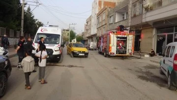 Klima motorundan çıkan yangın korkuttu