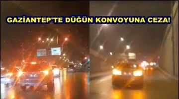 Konvoy oluşturarak trafikte tehlike saçan 74 araca ceza