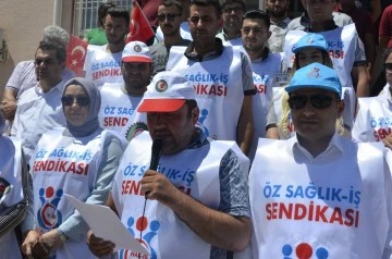 Öz Sağlık-İş Kilis Şube Başkan yardımcısı Orhan Durak : “Emeğimizi hiçe sayıp, ekmeğimize ortak oldunuz”