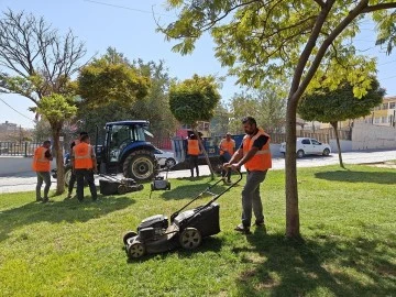 Parklarda sonbahar çalışması