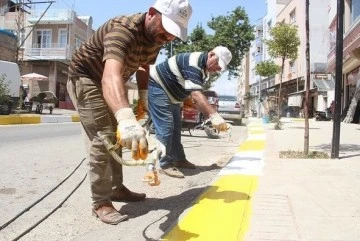 Refüjlerdeki dikeç taşlar boyanıyor