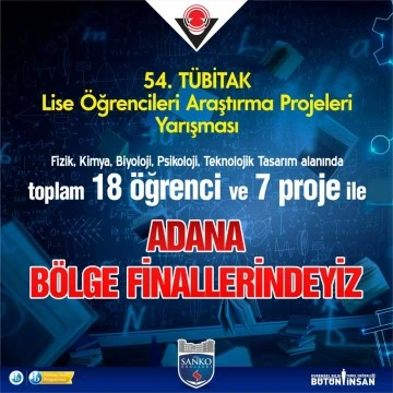 SANKO Okulları’nın yedi projesi TÜBİTAK bölge finallerinde