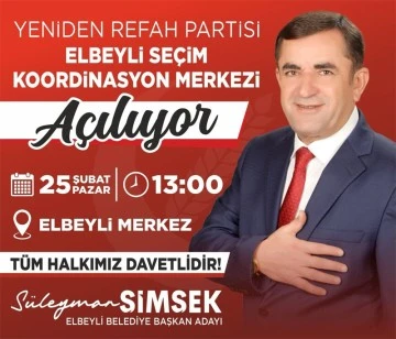 Süleyman Şimşek, Seçim Koordinasyon merkesizinin açılışını görkemli bir şekilde gerçekleştirecek