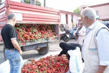 Ucuz biber vatandaşlar tarafından kapışıldı