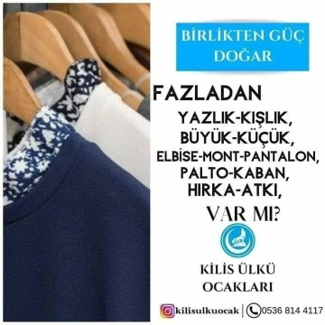 ÜLKÜ OCAKLARINDAN DAR GELİRLİ AİLELER İÇİN KIYAFET YARDIMI